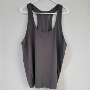 Athleta Breathable Racerback Gray Workout Tank Top Women's Size XL Athletic Gym